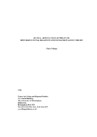 Territorial Dialectics of the State