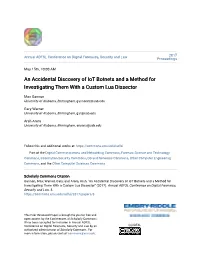An Accidental Discovery of Iot Botnets and a Method for Investigating Them with a Custom Lua Dissector