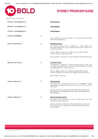 Sydney Program Guide
