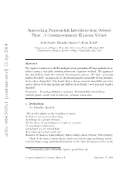 Approaching Pomeranchuk Instabilities from Ordered Phase: a Crossing-Symmetric Equation Method