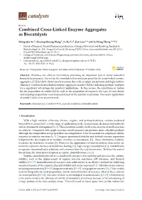 Combined Cross-Linked Enzyme Aggregates As Biocatalysts