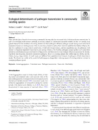Ecological Determinants of Pathogen Transmission in Communally Roosting Species