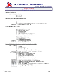 FACILITIES DEVELOPMENT MANUAL Wisconsin Department of Transportation TABLE of CONTENTS Chapter 7: Access Control