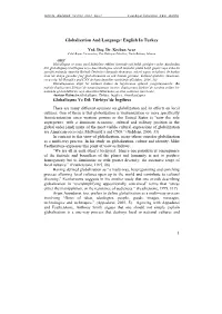 Globalization and Language: English in Turkey