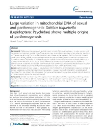 Large Variation in Mitochondrial DNA of Sexual and Parthenogenetic Dahlica Triquetrella