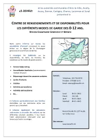 Les Différents Modes De Garde Des 0-12Ans