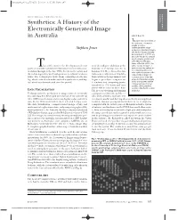 Synthetics: a History of the Electronically Generated Image In