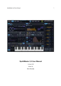 Synthmaster 2.9 User Manual 1