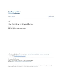 The Problem of Unjust Laws, 26 Cath