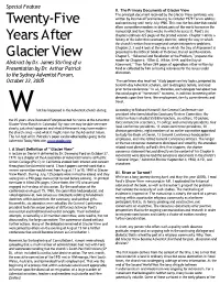 Twenty-Five Years After Glacier View