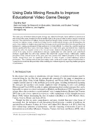 Using Data Mining Results to Improve Educational Video Game Design