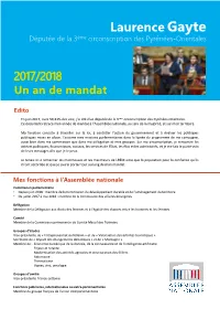 2017/2018 Un an De Mandat