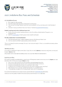 2021 Lindisfarne Bus Fees and Schedule