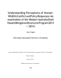 An Examination of the Western Australia Shark Hazard Mitigation Drum Line Program 2013 – 2014