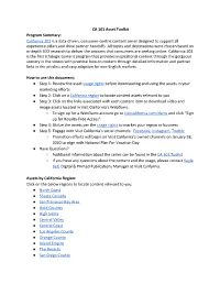 CA 101 Asset Toolkit Program Summary