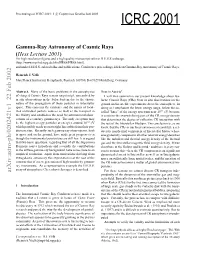 Gamma-Ray Astronomy of Cosmic Rays