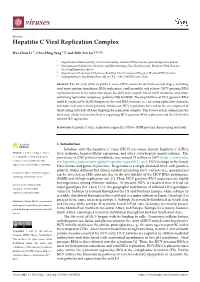 Hepatitis C Viral Replication Complex