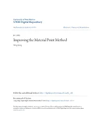 Improving the Material Point Method Ming Gong