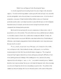 Middle Voice and Deponent Verbs: Reordering the Topics a Critically