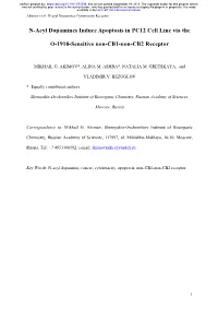 N-Acyl Dopamines Induce Apoptosis in PC12 Cell Line Via the O-1918