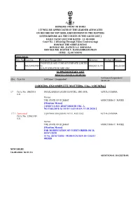 [ORDERS (INCOMPLETE MATTERS / Ias / Crlmps)]