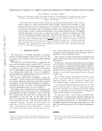 Performance Analysis of a Hybrid Agent for Quantum-Accessible Reinforcement Learning