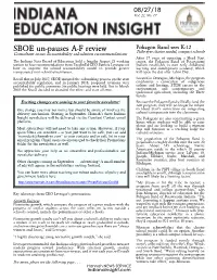 SBOE Un-Pauses A-F Review