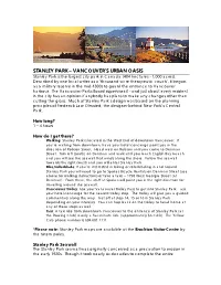 Self-Guided Stanley Park