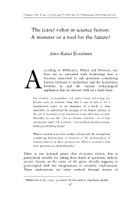 The (Care) Robot in Science Fiction: a Monster Or a Tool for the Future?