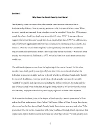 5 Section I. Why Does the Death Penalty Cost More?