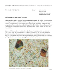 Body As Matter and Process Press Release