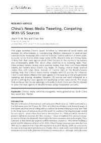 China's News Media Tweeting, Competing with US Sources