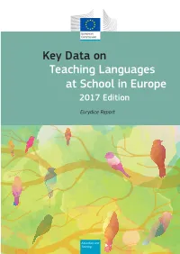 Key Data on Teaching Languages at School in Europe – 2017 Edition