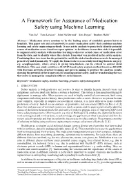 A Framework for Assurance of Medication Safety Using Machine Learning