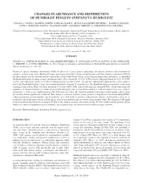 Changes in Abundance and Distribution of Humboldt Penguin Spheniscus Humboldti