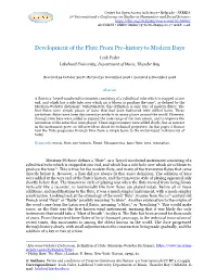 Development of the Flute from Pre-History to Modern Days