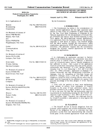 Federal Communications Commission Record 9 FCC Red No