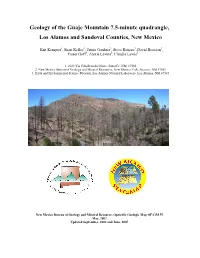 Geologic Map of the Guaje Mountain Quadrangle, Los Alamos And