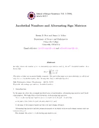 Jacobsthal Numbers and Alternating Sign Matrices