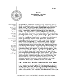 January 2018 State Board Minutes Draft