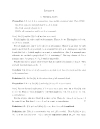 Lecture 4: Artinian Rings