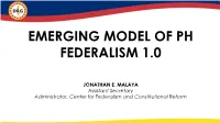 PDP LABAN's MODEL of FEDERALISM