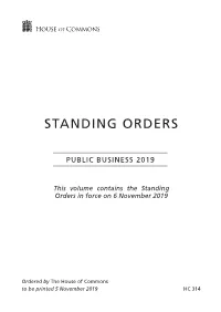 Standing Orders