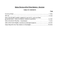 Status Review of the Pinto Abalone - Decision