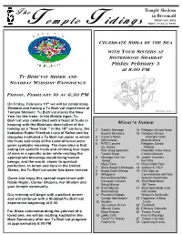 2012 February Temple Tidings