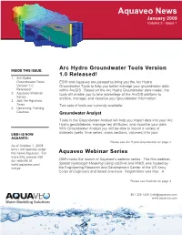 Aquaveo News January 2009 Volume 2 - Issue 1