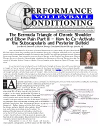 Bermuda Triangle of Chronic Shoulder and Elbow Pain Part II