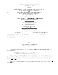 COMPANHIA CERVEJARIA BRAHMA (Exact Name of Registrant As Specified in Its Charter)