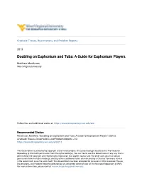Doubling on Euphonium and Tuba: a Guide for Euphonium Players