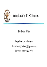 Introduction to Robotics